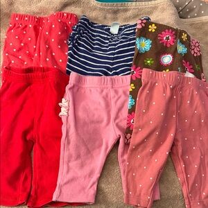 Assorted Baby  girls  Bottoms Set - Red, Pink, Blue, Brown